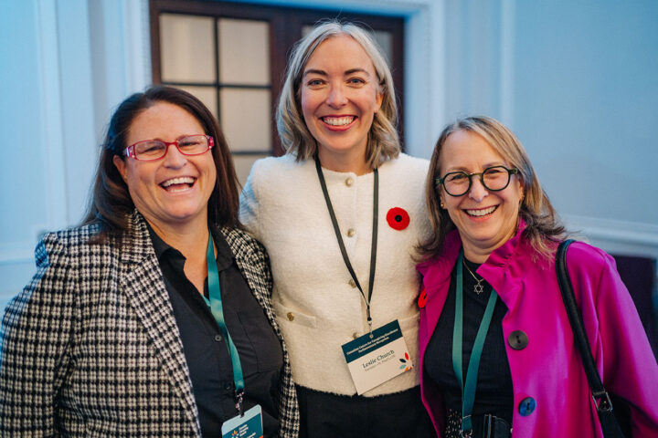 MP Leslie Church with Lisa Levin and Angela Bradley at the parliamentary reception
